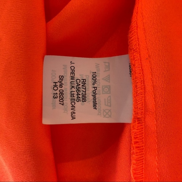 J. Crew Orange Draped Sleeveless Pocket Top Size 0 - Picture 5 of 5